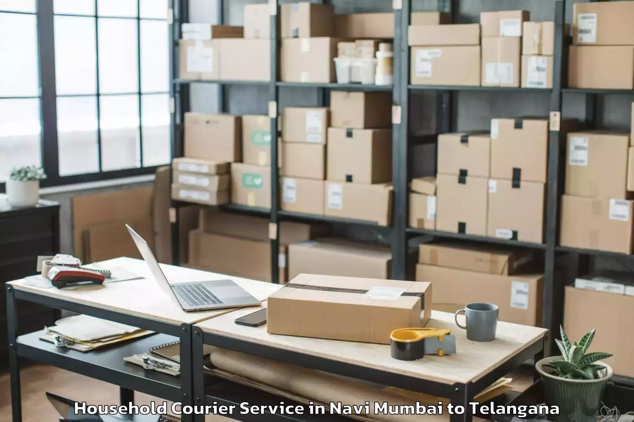 Get Navi Mumbai to Hajipur Mancherial Household Courier